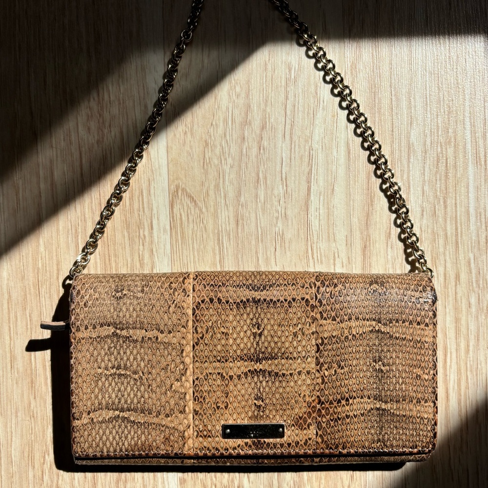 Vintage Gucci Authentic Snakeskin and Leather Clutch Wallet